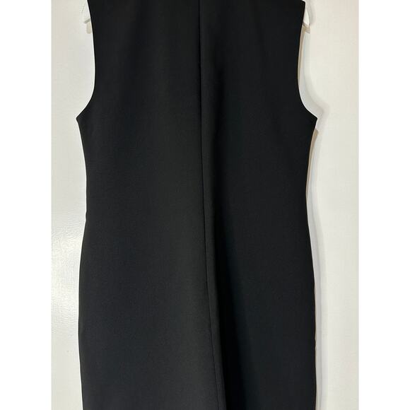 J. Crew Embellished Collared Shift Dress Black Stretch Crepe Black Size 12 NWT - Picture 13 of 15